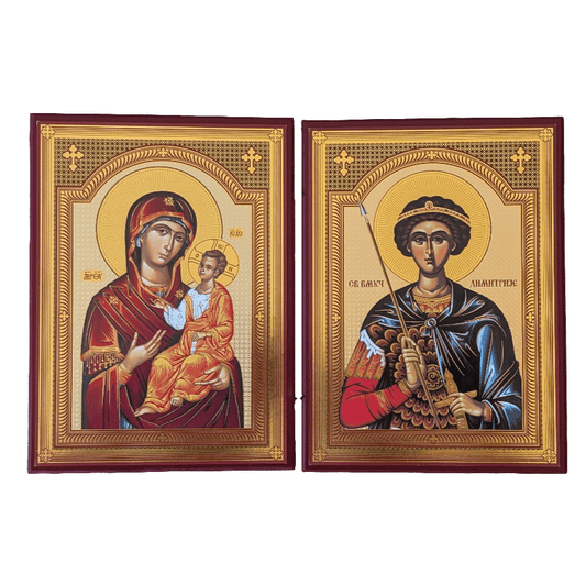 Presveta Bogorodica & Sveti Dimitrije (21 x 31,5) - svetazvezda