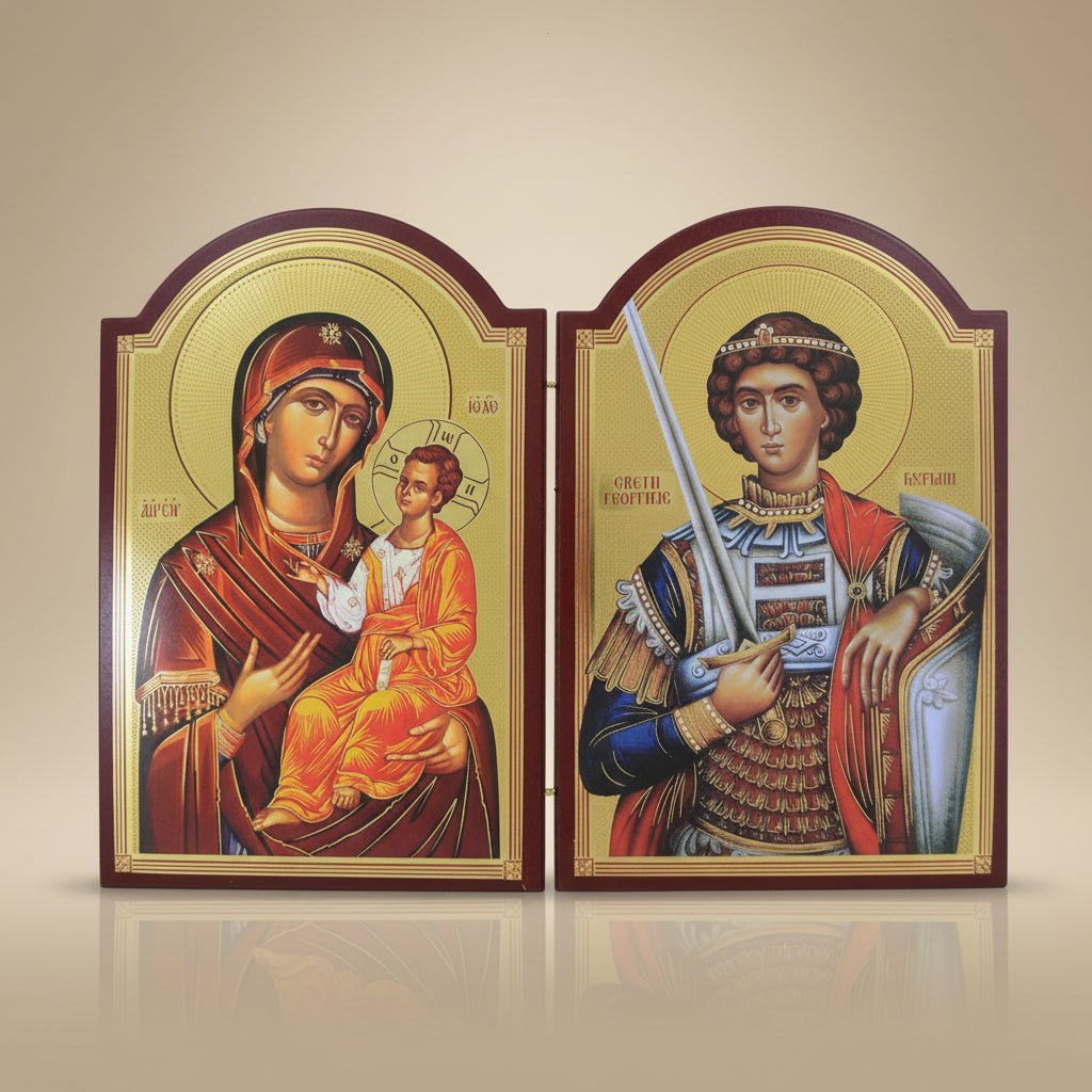 Presveta Bogorodica & Sveti Đorđe Đurđic (29,5 x 39,5 cm) - svetazvezda