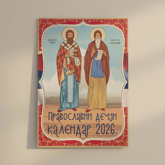 Serbisch-Orthodoxer Kinderkalender 2026