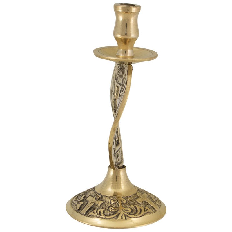 Serbisch - orthodoxer Kerzenhalter aus Messing (11x 5,5 cm) - svetazvezda