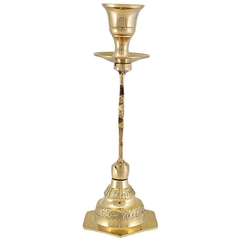 Serbisch - orthodoxer Kerzenhalter aus Messing (14x 5,5 cm) - svetazvezda