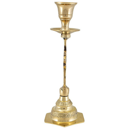 Serbisch - orthodoxer Kerzenhalter aus Messing (14x 5,5 cm) - svetazvezda