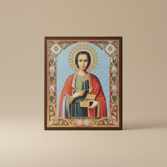 Svetazvezda Ikone Sveti Pantelejmon (19 x 16 cm) - svetazvezda