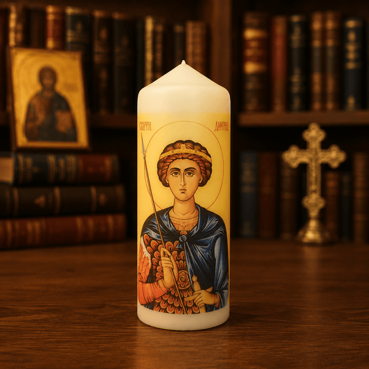 Sveti Dimitrije – Serbisch-orthodoxe Schutzkerze für Gebet und Slava - svetazvezda