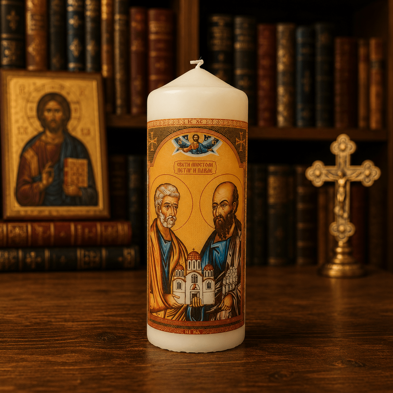 Sveti Petar i Pavle – Serbisch-orthodoxe Schutzkerze für Gebet und Slava - svetazvezda