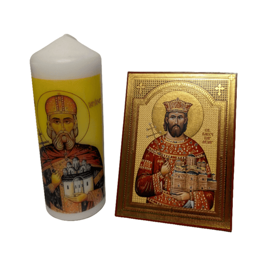 Vidovdan - Bundle Car Lazar – Ikone und Kerze im Zeichen des Glaubens und der Heimat - svetazvezda