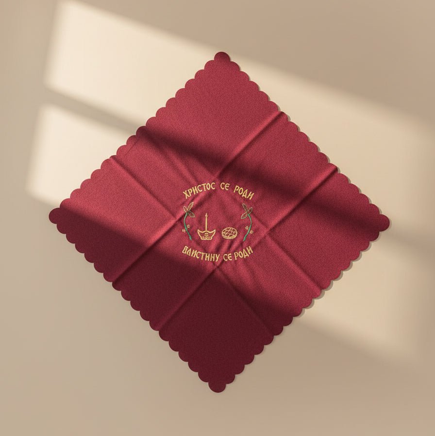 Weihnachtstischtuch „Hristos se rodi“ - svetazvezda