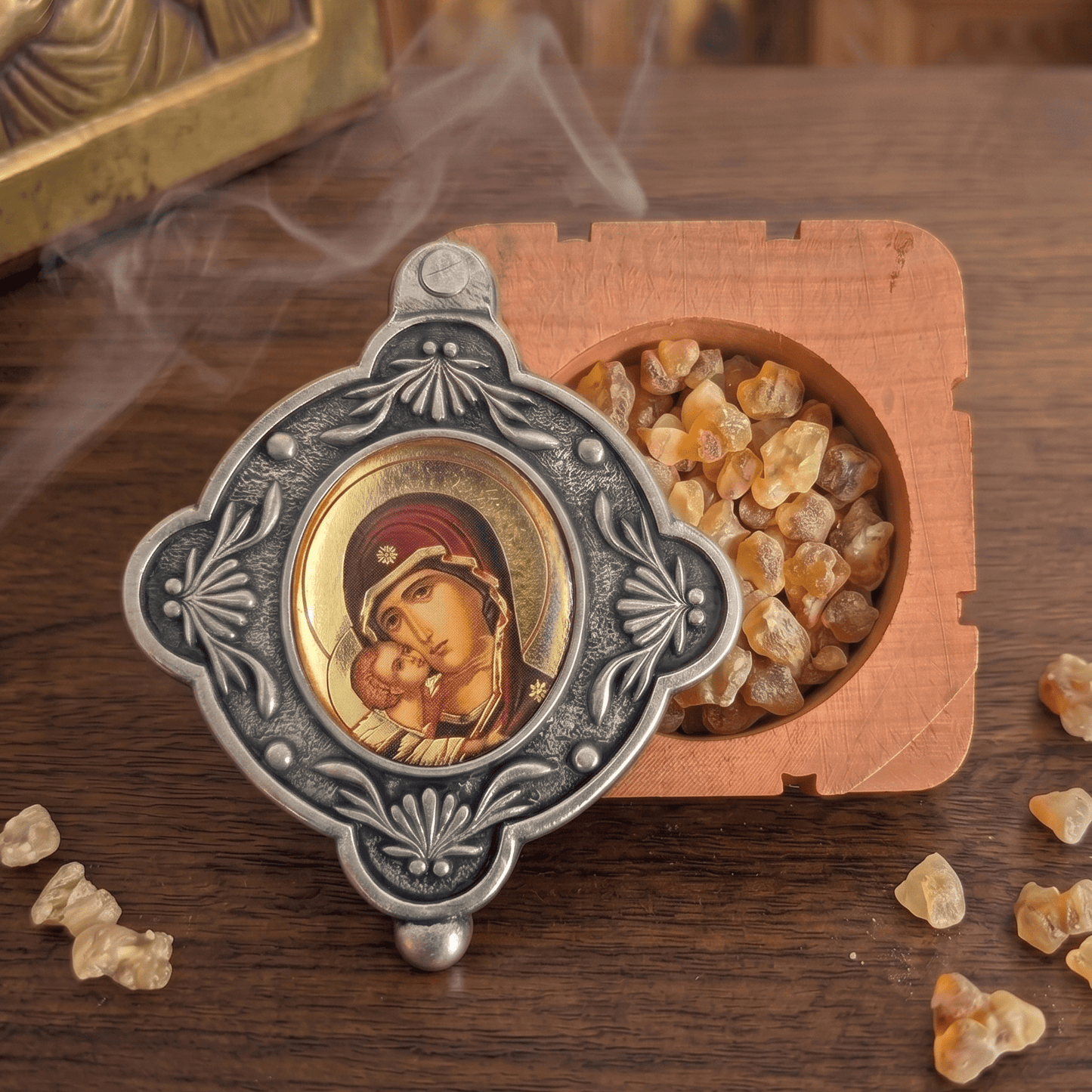 Weihrauchbehälter mit Heiligenmotiv - svetazvezda