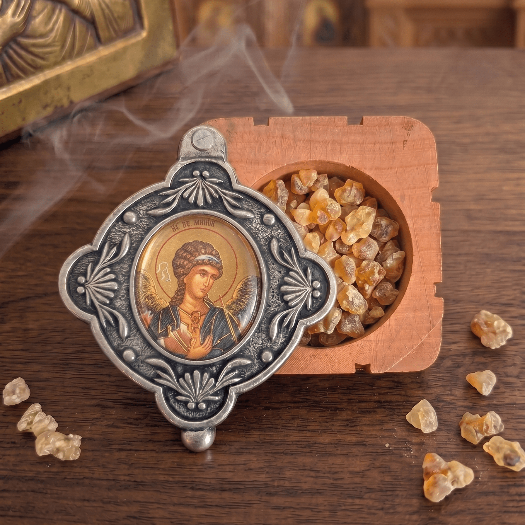 Weihrauchbehälter mit Heiligenmotiv – svetazvezda